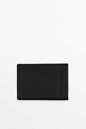 کیف پول مشکی مردانه چرم خالص Massimo Dutti - کد 865029855
