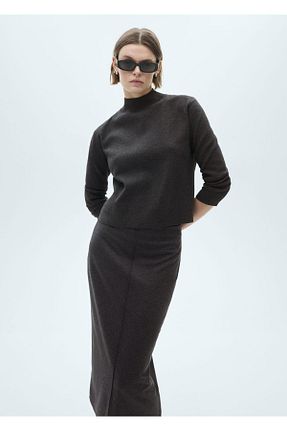 پلیور طوسی زنانه ساده MANGO - کد 860466582