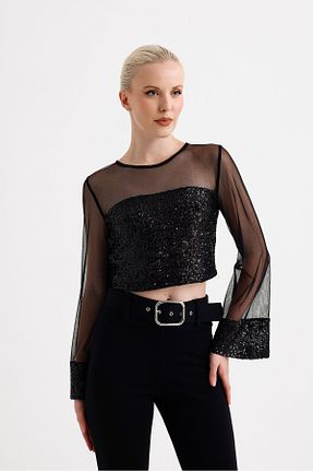 بلوز مشکی زنانه ساده Sense - کد 865072669