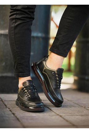 کفش اسنیکر مشکی مردانه چرم اصل ByItallanoshoes - کد 763346600
