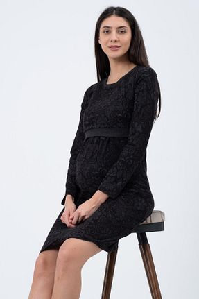 لباس بارداری طوسی زنانه بافتنی BUSA - کد 657751521