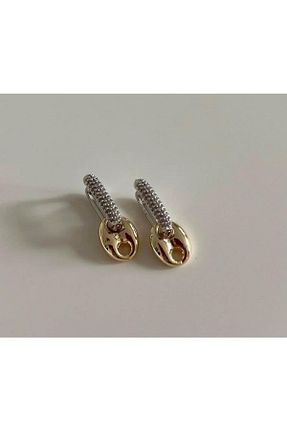 گوشواره جواهر طلائی زیرکن Jerie - کد 663027539