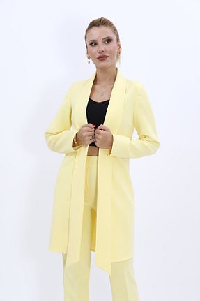 کت زرد زنانه Blazer ÖNDER ÖZSOY - کد 372061076