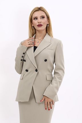 کت قهوه ای زنانه Blazer ÖNDER ÖZSOY - کد 865081323