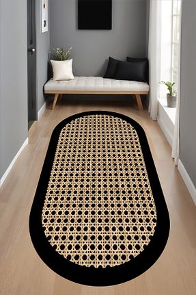 فرش مشکی قابل شستشو Noble Halı - کد 865084437