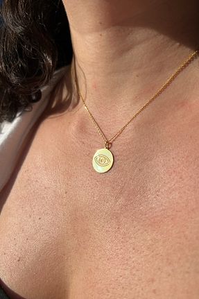 گردنبند نقره طلائی زنانه 925 عیار The Leia - کد 865086191