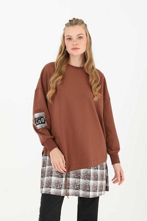 تونیک قهوه ای زنانه بافتنی Puane - کد 865092278