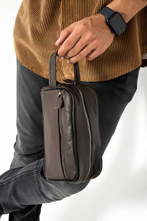 کیف دستی قهوه ای زنانه سایز متوسط Erzeno - کد 865093143