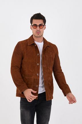 کت قهوه ای مردانه رگولار UMBERTOPELLE DERİ - کد 865104194