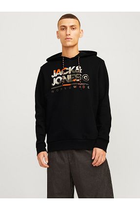 سوئیشرت مشکی مردانه چاپی Jack & Jones - کد 854721123