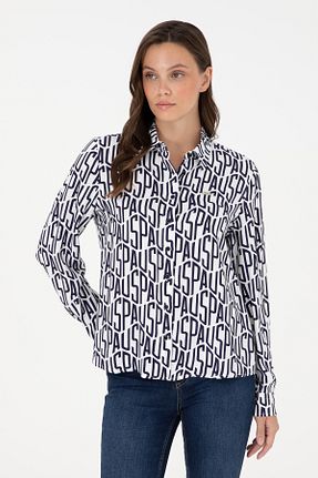 پیراهن سرمه ای زنانه یقه پیراهنی U.S. Polo Assn. - کد 865153187
