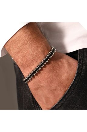 دستبند استیل (فولاد) مردانه استیل ضد زنگ FOURSOLOS - کد 865125601