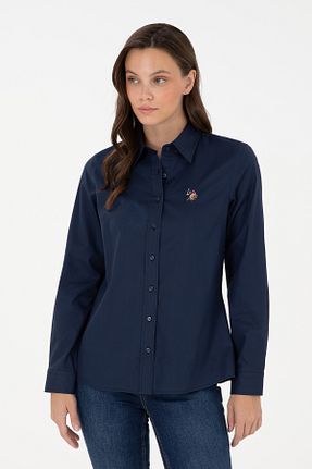 پیراهن سرمه ای زنانه یقه پیراهنی U.S. Polo Assn. - کد 865156031