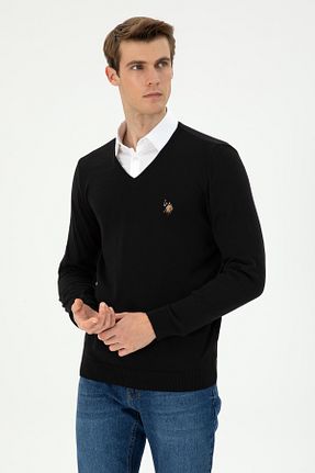 پلیور مشکی مردانه ساده U.S. Polo Assn. - کد 865159012