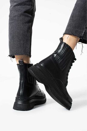 بوت / نیم بوت مشکی زنانه چرم مصنوعی Zoom Women Style - کد 865157836