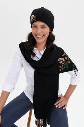 کلاه پشمی مشکی زنانه پشمی Desen Triko - کد 851350169