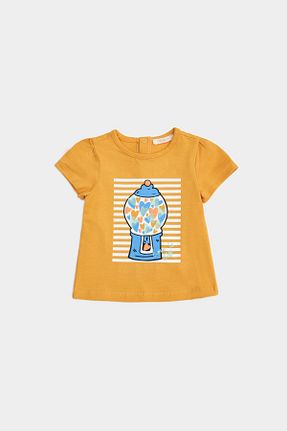 تیشرت نارنجی بچه گانه رگولار GB Baby - کد 653374621
