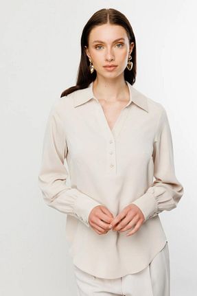 بلوز طوسی زنانه ساده Nazen Giyim - کد 839613433
