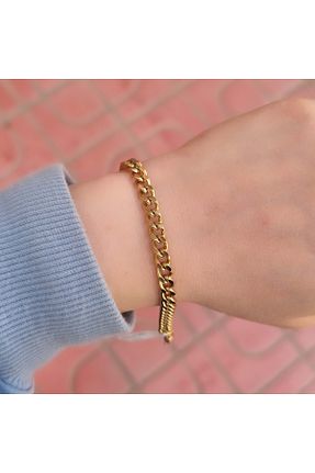 دستبند استیل (فولاد) صورتی زنانه استیل (فولاد) Güler Yüzlü Silver - کد 822816903