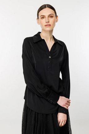 بلوز مشکی زنانه ساده Nazen Giyim - کد 831627681