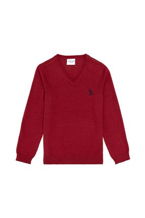 پلیور زرشکی بچه گانه ساده U.S. Polo Assn. - کد 865181350