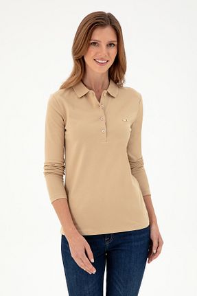 سوئیشرت بژ زنانه ساده U.S. Polo Assn. - کد 865197336