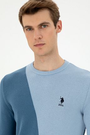پلیور آبی مردانه ساده U.S. Polo Assn. - کد 865189556