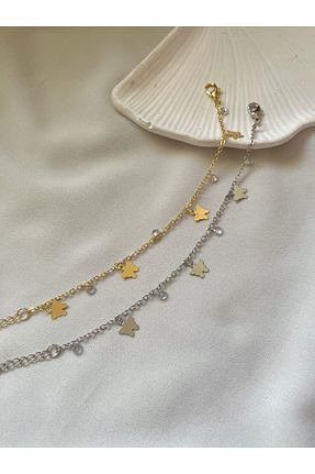دستبند جواهر طلائی زنانه روکش نقره ULYOS PONIS - کد 865186026