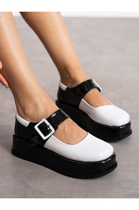 کفش لوفر سفید زنانه چرم مصنوعی Alemdar Shoes - کد 865199688