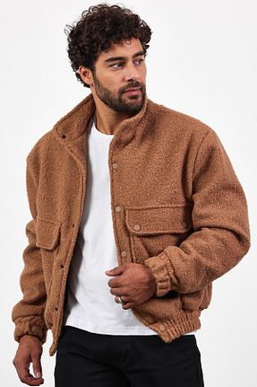 کاپشن قهوه ای مردانه رگولار MADZEYMODA - کد 865202303