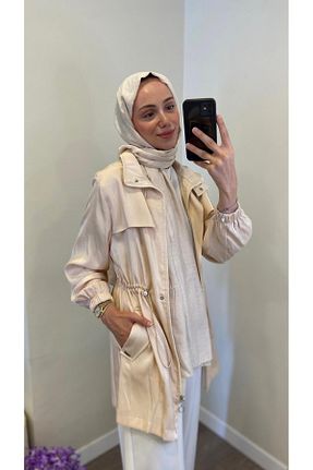 کلاه و ابایا بژ زنانه پلی استر Levidor - کد 865228252