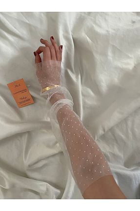 دستکش سفید زنانه Nurcanilirboutique - کد 865225764
