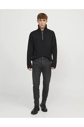 شلوار جین مشکی مردانه پاچه تنگ Jack & Jones - کد 811129871