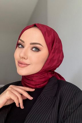 شال زرشکی زنانه پنبه ای Byedauzunlar - کد 865244197