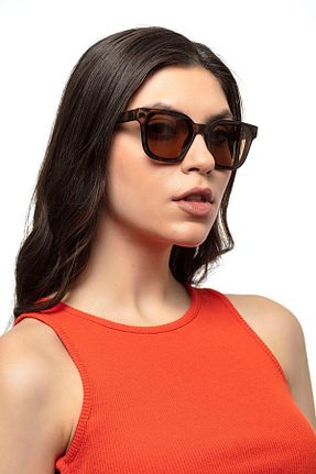 عینک آفتابی قهوه ای زنانه UV400 GHIA - کد 221816267