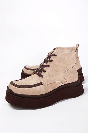بوت / نیم بوت قهوه ای زنانه جیر Liza Shoes - کد 865262011