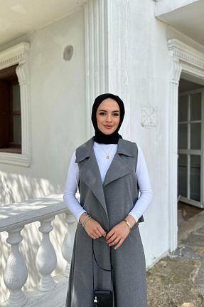 ست بالاتنه و پائین تنه طوسی زنانه بافتنی QUQA - کد 865261922