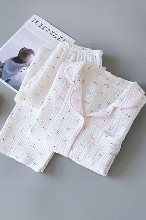 ست لباس راحتی صورتی زنانه چاپی PEMBİŞ HOMEWEAR - کد 865253787