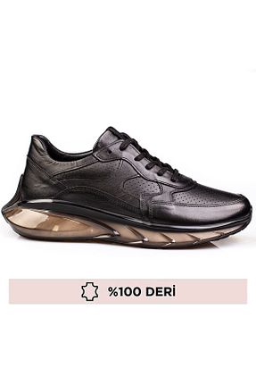 کفش اسنیکر مشکی مردانه چرم اصل maximoda - کد 865278118