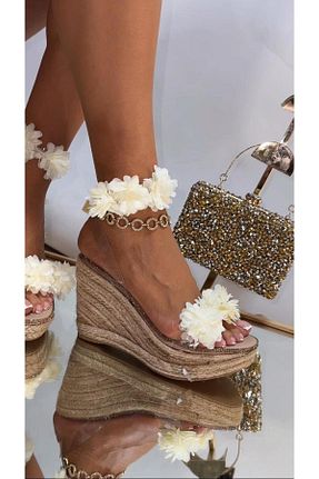 صندل قهوه ای زنانه پاشنه پر Giydim Gidiyor - کد 836351911