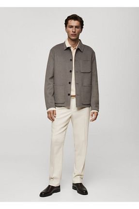 کت قهوه ای مردانه رگولار MANGO Man - کد 865283414