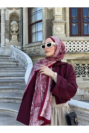دستمال گردن قرمز زنانه ابریشم Lunora - کد 865304030
