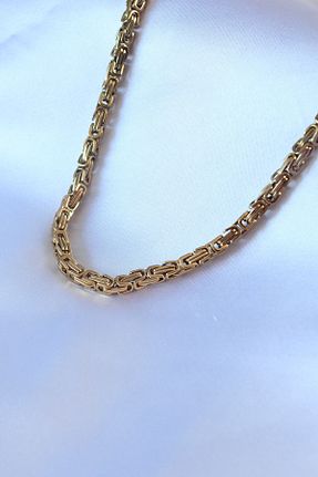 گردنبند جواهر طلائی بچه گانه استیل ضد زنگ Genel Markalar - کد 886168563