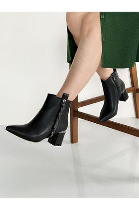 بوت / نیم بوت مشکی زنانه پاشنه ضخیم Cudo - کد 865312100