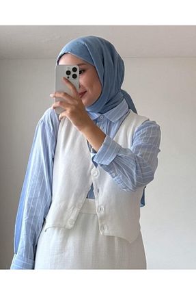شال آبی زنانه پلی استر ARMANDA - کد 860265768