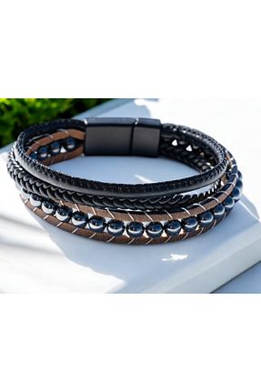 دستبند استیل (فولاد) مشکی مردانه Home - کد 865331120