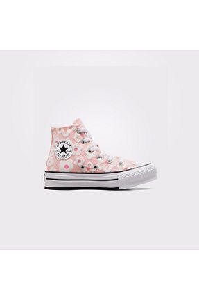 کفش اسنیکر صورتی بچه گانه بند دار Converse - کد 865339703