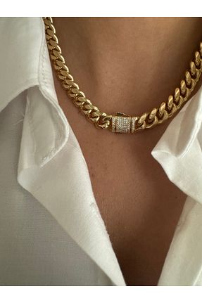 گردنبند استیل ( فولاد ) طلائی زنانه استیل ضد زنگ Chiaro Accessory - کد 856636024