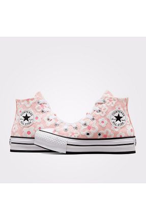 کفش اسنیکر صورتی بچه گانه بند دار Converse - کد 865339703