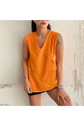 بلوز نارنجی زنانه ساده bihterbutik - کد 335847004